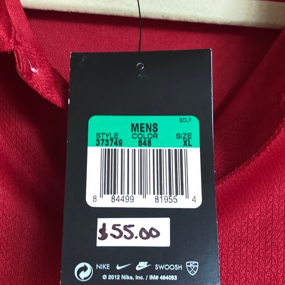 Nike Red Golf Dry-fit Polo NWT Sz XL - Picture 4 of 4
